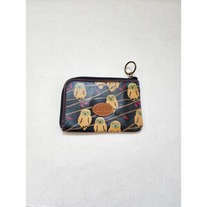 Fossil Key-Per Owl Print Zip Wristlet
